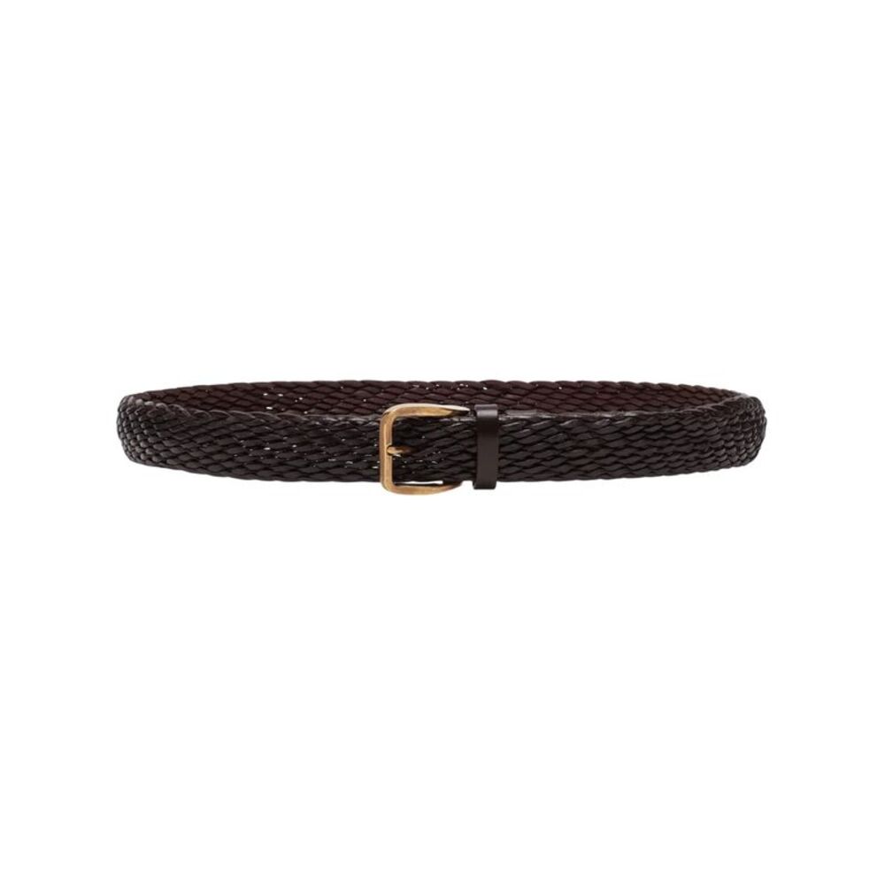 Osprey Mens Dean Plaited Leather Belt / Chocolate